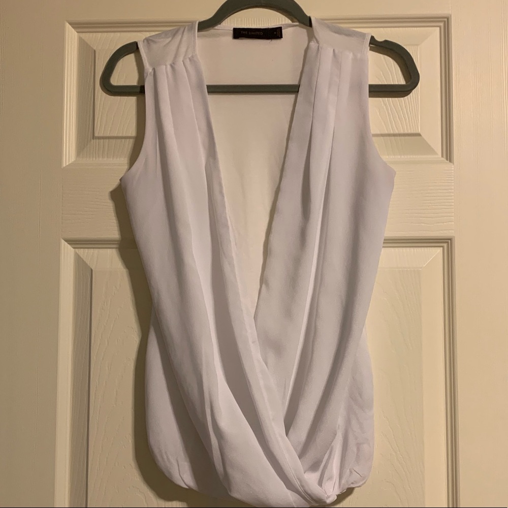 White Sleeveless Dressy Tank